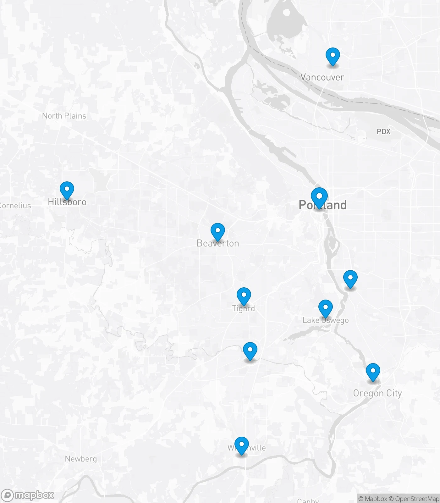 Clean Bright Portland commercial cleaning service area across the Portland metro